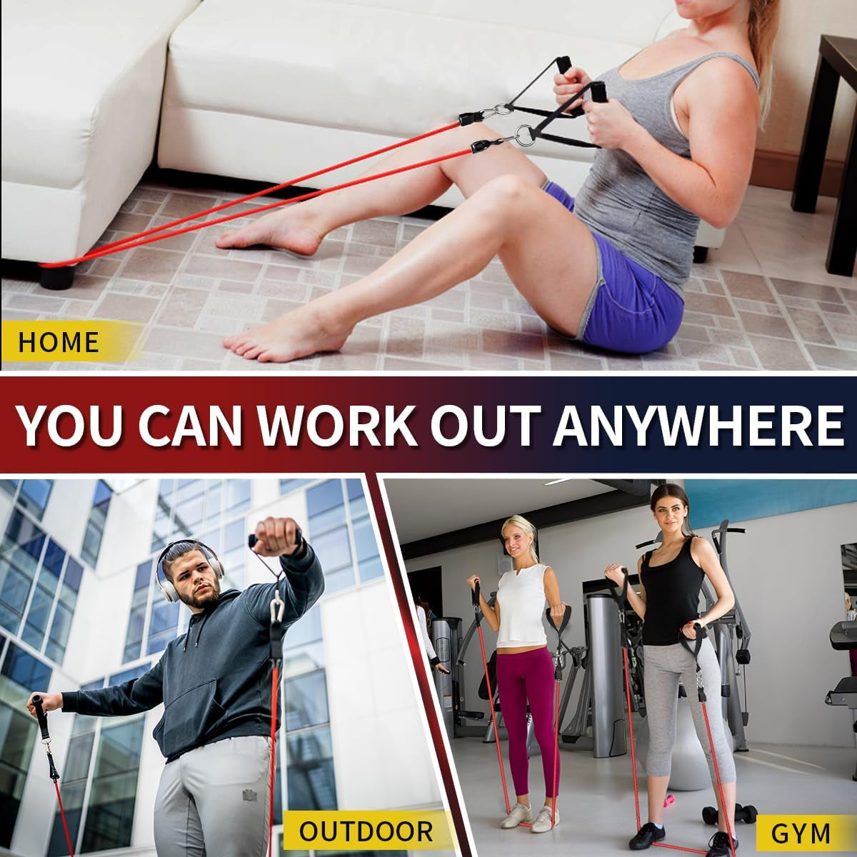 Resistance Bands, Exercise Bands.